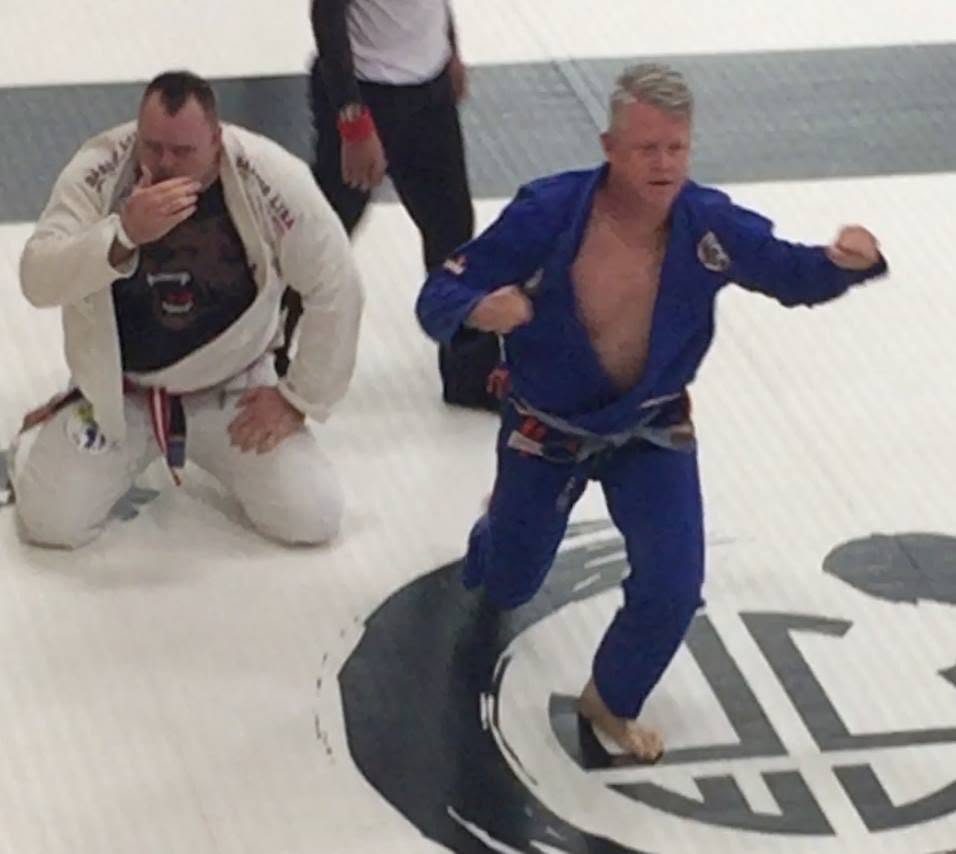 Matt 'Sumo' Shriner celebrating a win