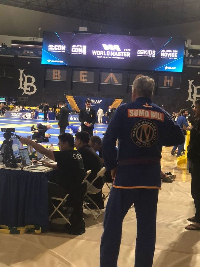 Matt 'Sumo' Shriner cageside at World Master
